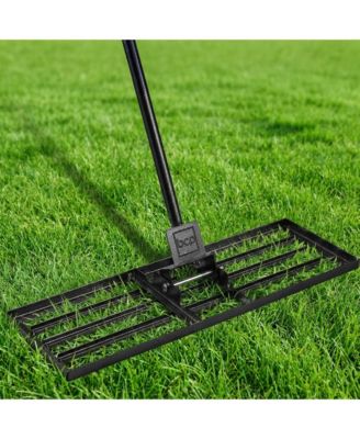 Lawn Leveling Rake, 30” x 10”, Extra Long 78” handle Heavy Duty Landscape