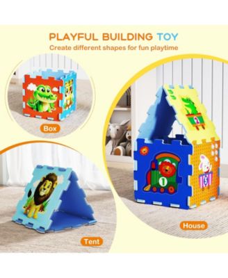 8 Pieces Educational Animal Foam Play Mat for Babies