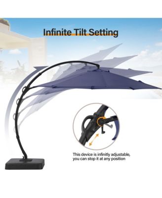 11ft Luxury Cantilever Patio Umbrella with Weighted Base