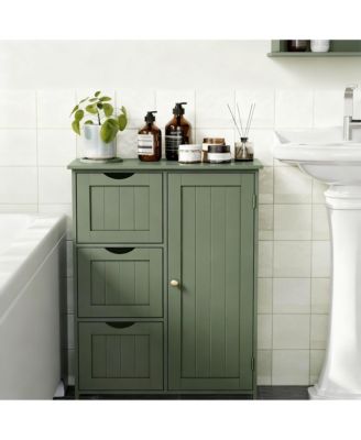 Freestanding Storage Cabinet with 3 Drawers & Adjustable Shelf - Space-Saving & Stylish