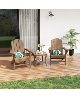 HDPE Adirondack Chair, Wood Texture Patio Furniture