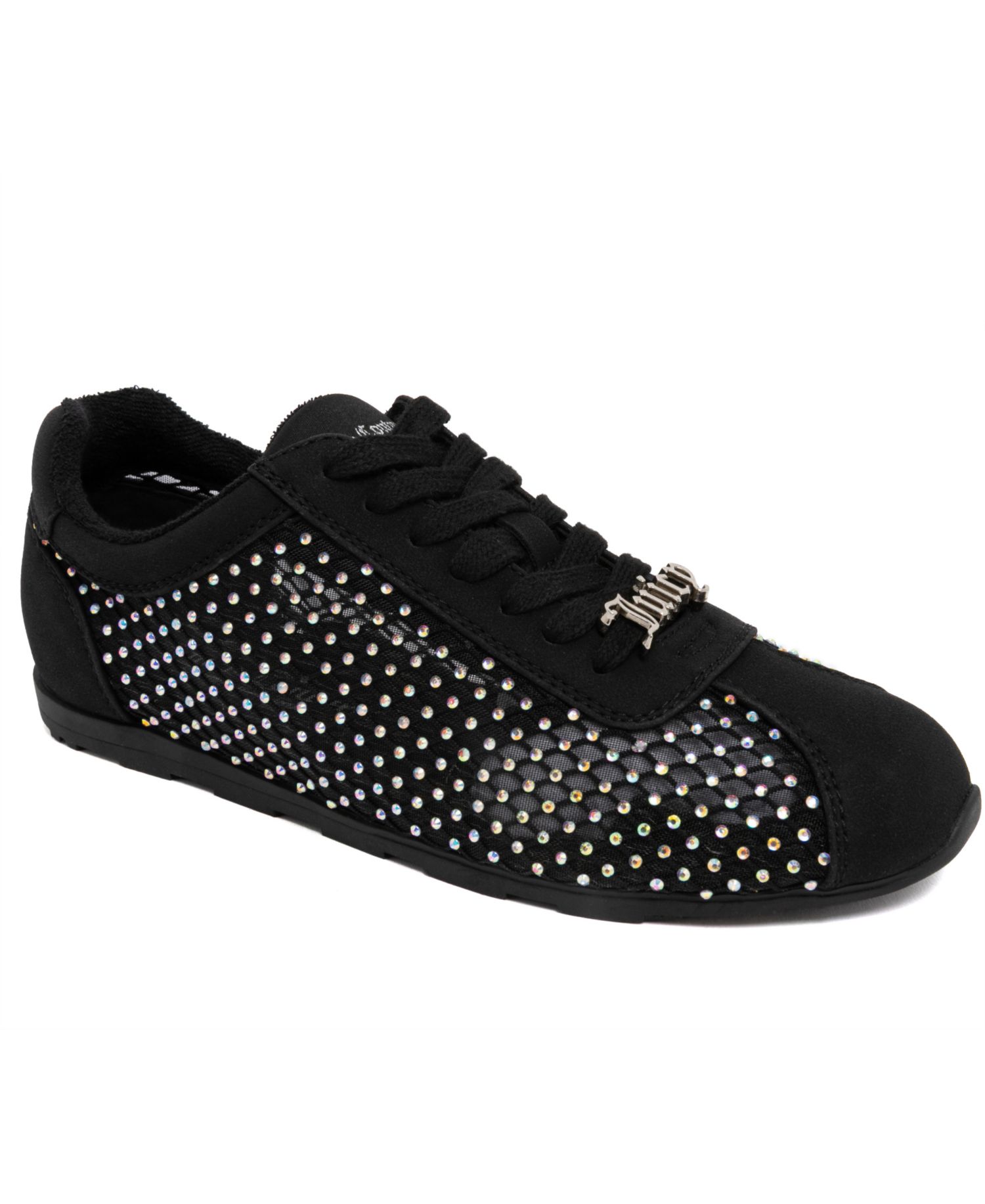 Women's Flirt Rhinestone Mesh Lace-Up Sneakers