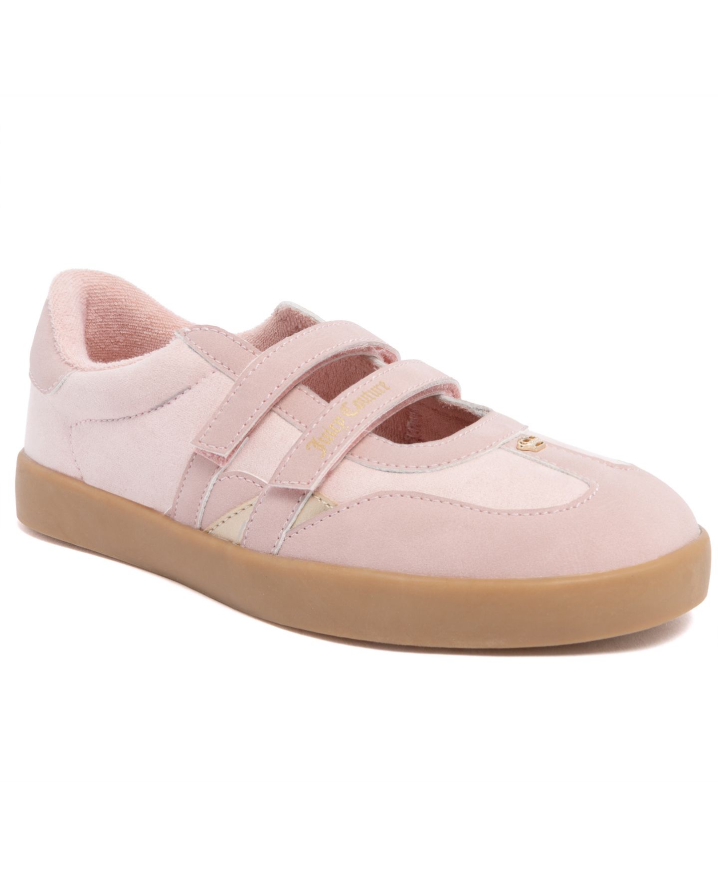 Женские кроссовки Juicy Couture Ariel Adjustable Strap, цвет: Пудровый / Белый — фото 1