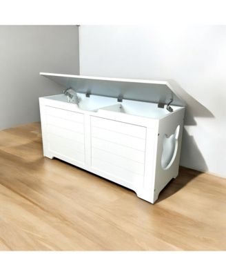 39.4" Top-Open Cat Litter Box Cabinet - Dog-Proof, Hidden Enclosure for Large Cats