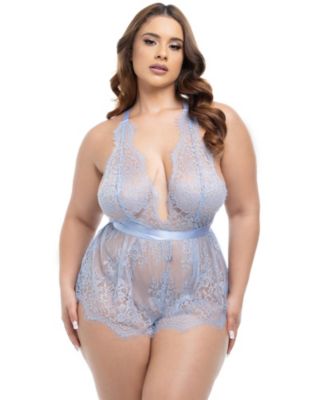 Women's Brea Eyelash Lace Romper with Open Back