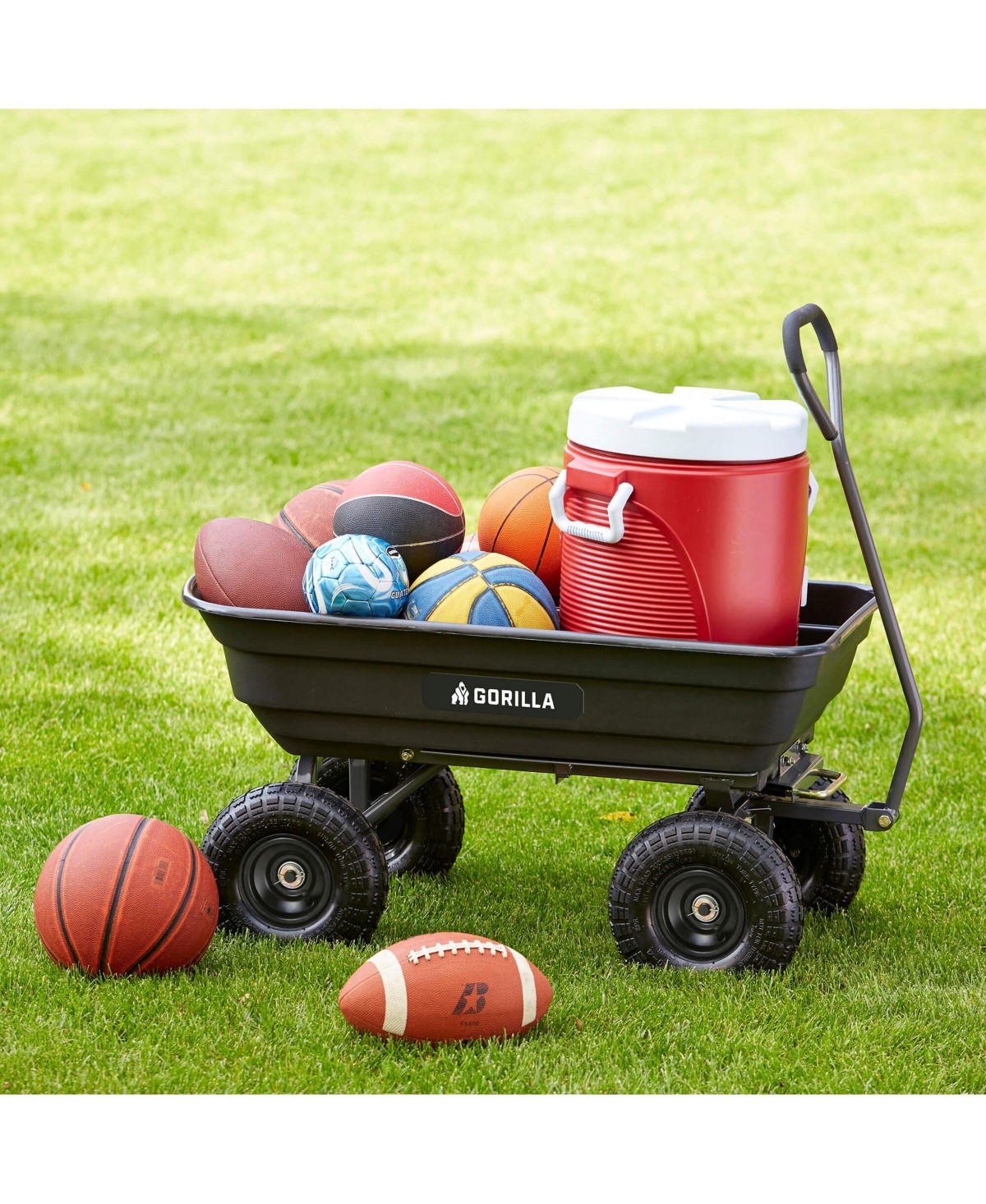 Gorilla Carts Poly Garden Dump Cart Camping Beach Wagon