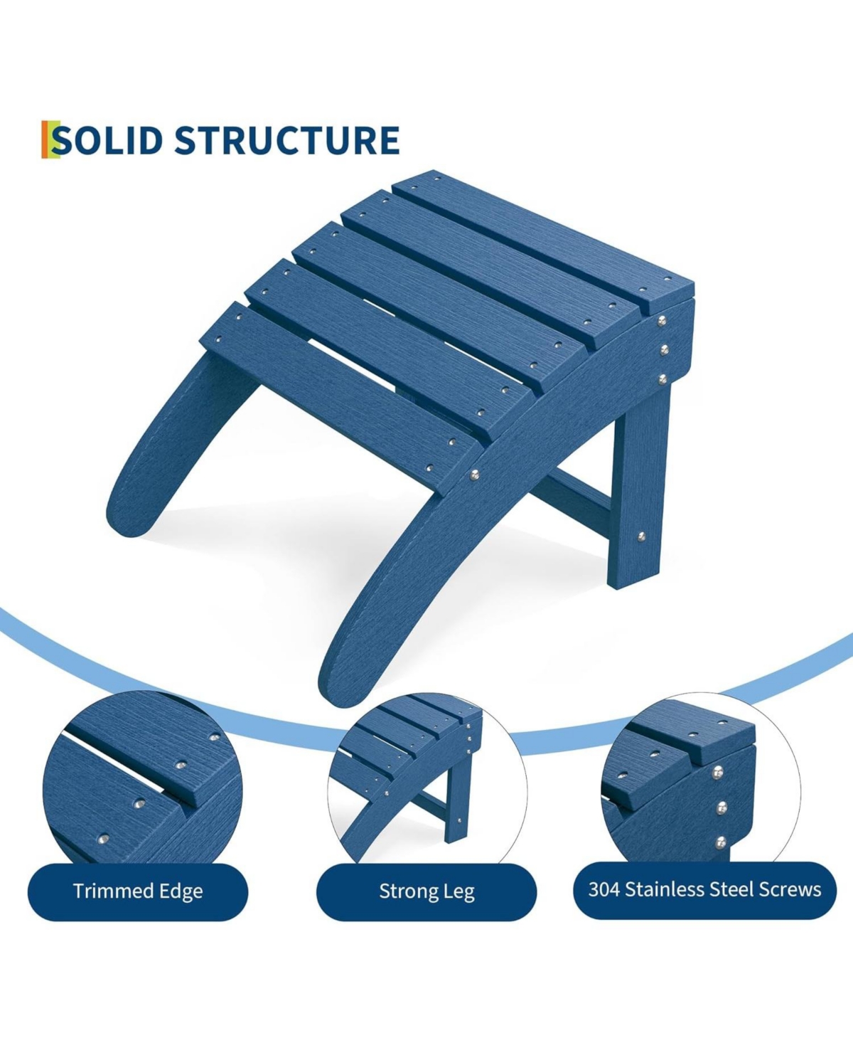 gaomon Hdpe Adirondack Ottoman Foot Rest