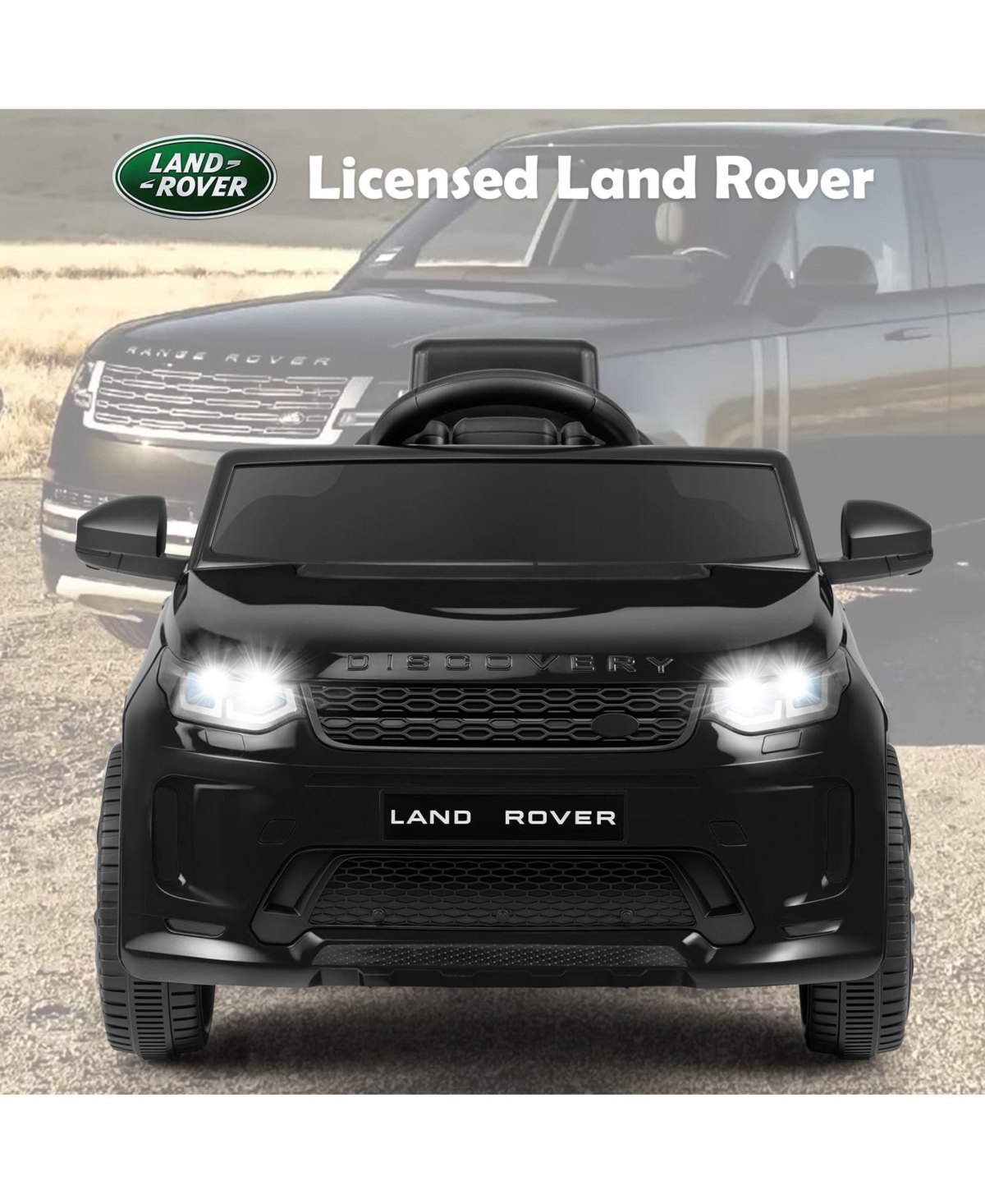 Mecale Licensed Land Rover Kids Ride on Car 12V Battery Powered Kids Electric