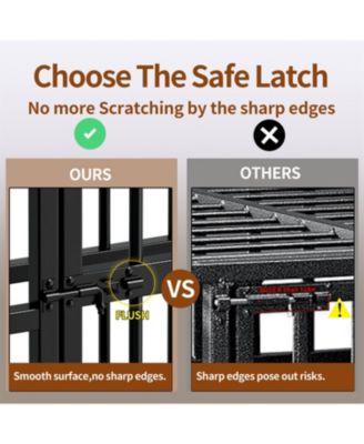 Heavy-Duty Dog Crate with Wheels - Folding, Secure Cage with Removable Tray