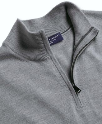 Men's Long Sleeve Quarter-Zip Merino Wool Sweater