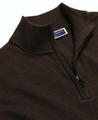 Men's Long Sleeve Quarter-Zip Merino Wool Sweater