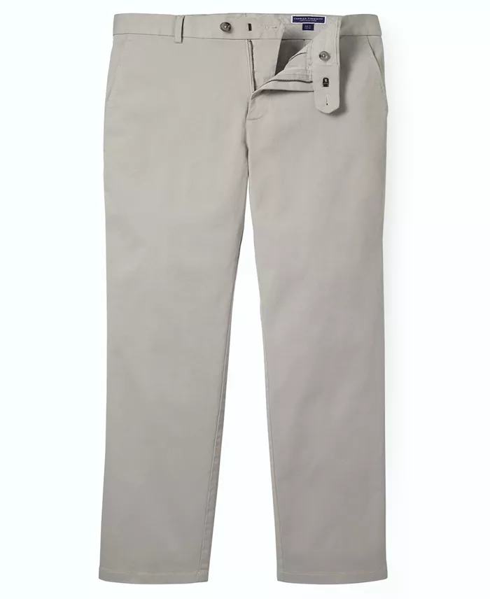 Men's Tan Slim-Fit Washed Chino Pants - thumbnail 9