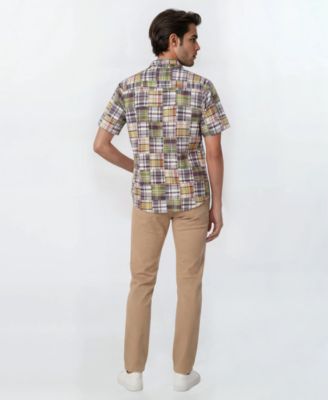 Men's Patch Detail Button-Down Shirt