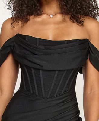 Women's Off Shoulder Corset Gown