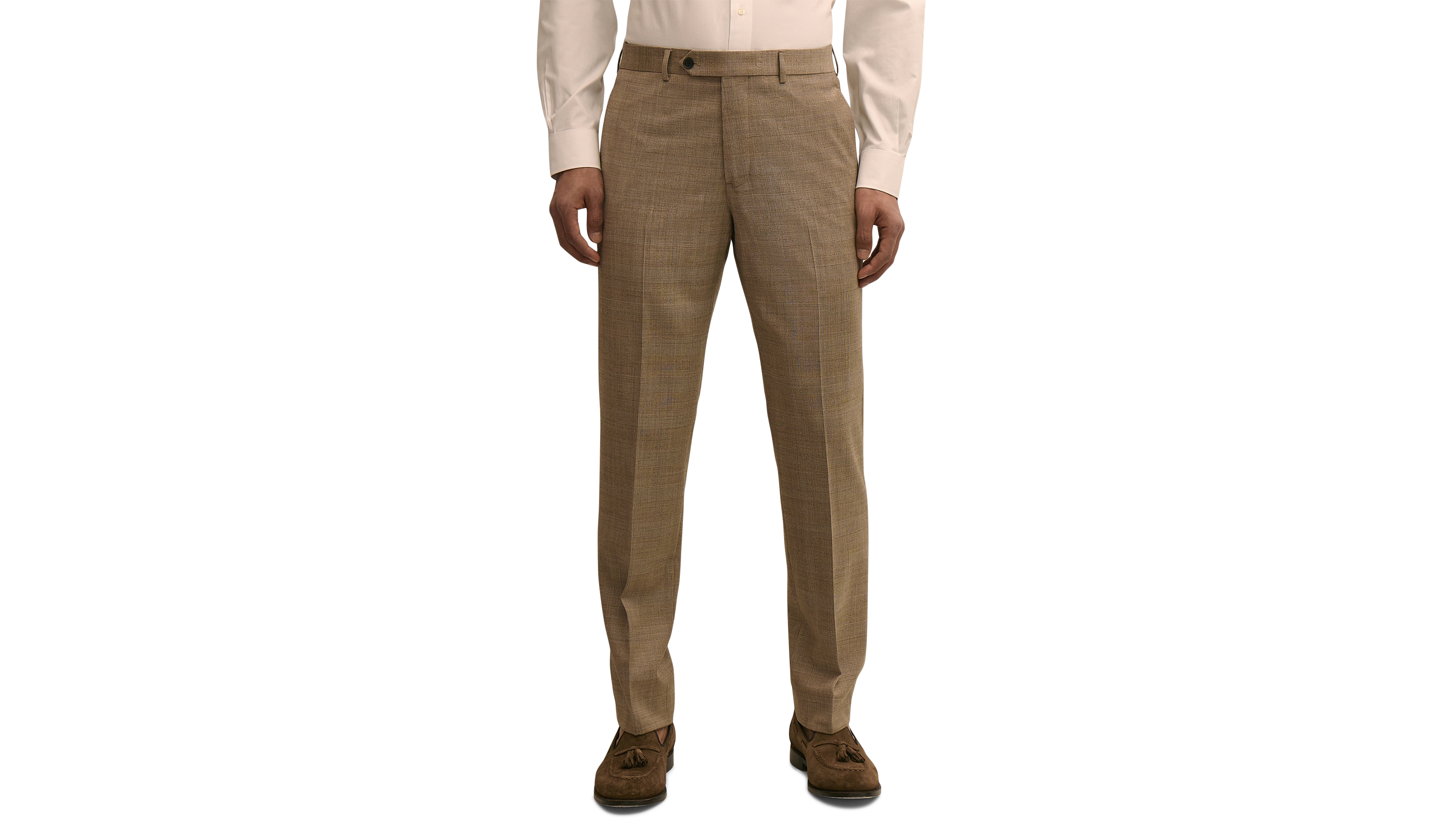 B by Brooks Brothers Men's Plaid Stretch Regular-Fit Suit Trousers
