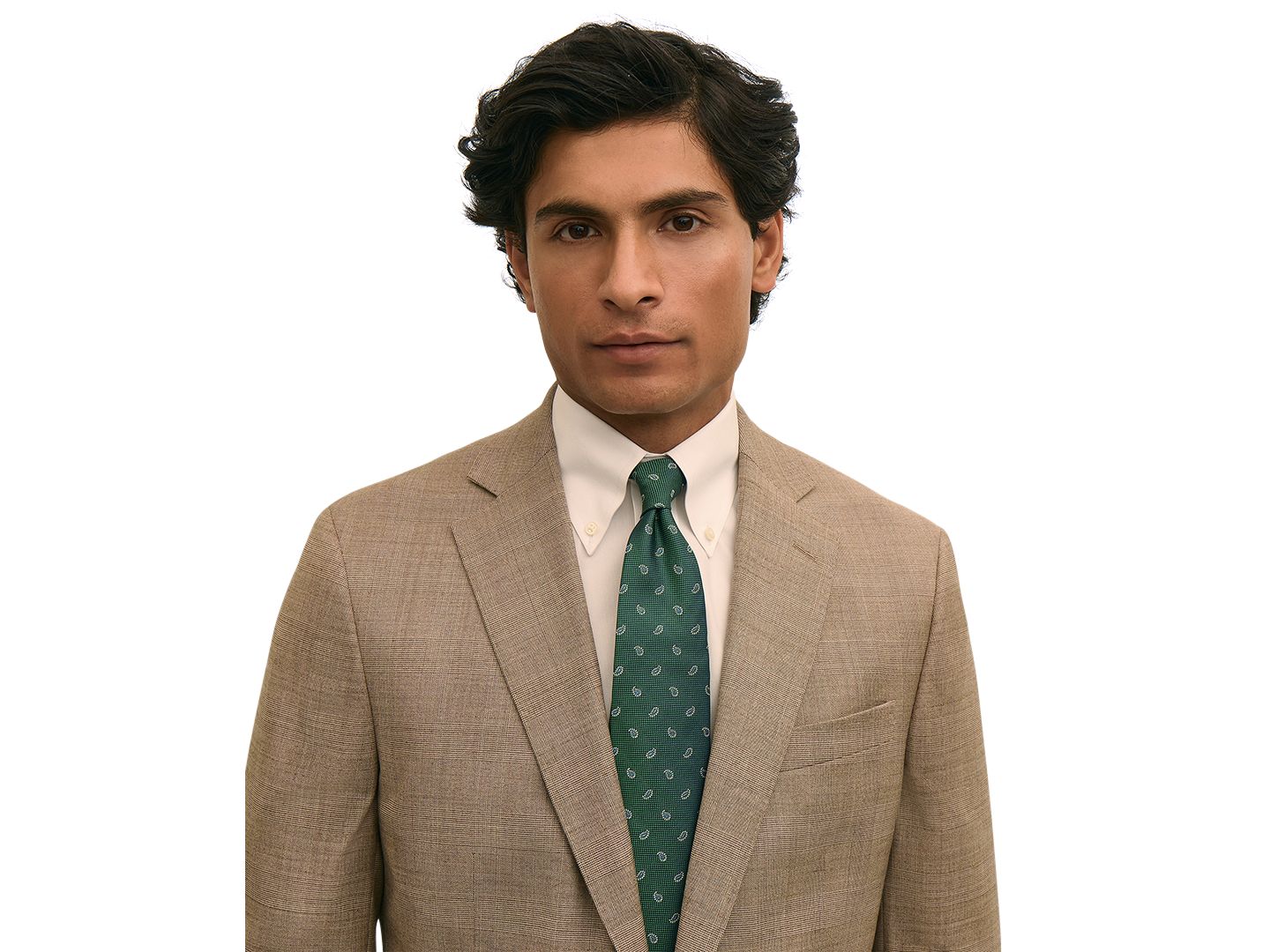 Мужские пиджаки B By Brooks Brothers Plaid Stretch Classic-Fit Suit, цвет: Бежевый — фото 3