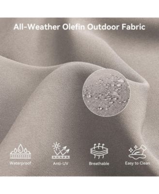 5-Piece Brown Wicker Patio Conversation Set with 6 in. Olefin Cushions/Patio Swivel Chair with Couch