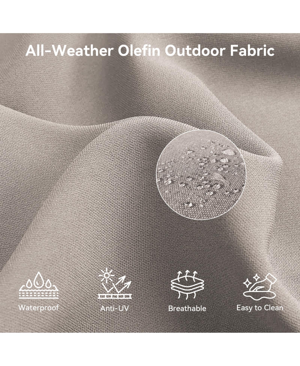 Gymojoy 5-Piece Brown Wicker Patio Conversation Set with 6 in. Olefin Cushions/Patio Swivel Chair Couch