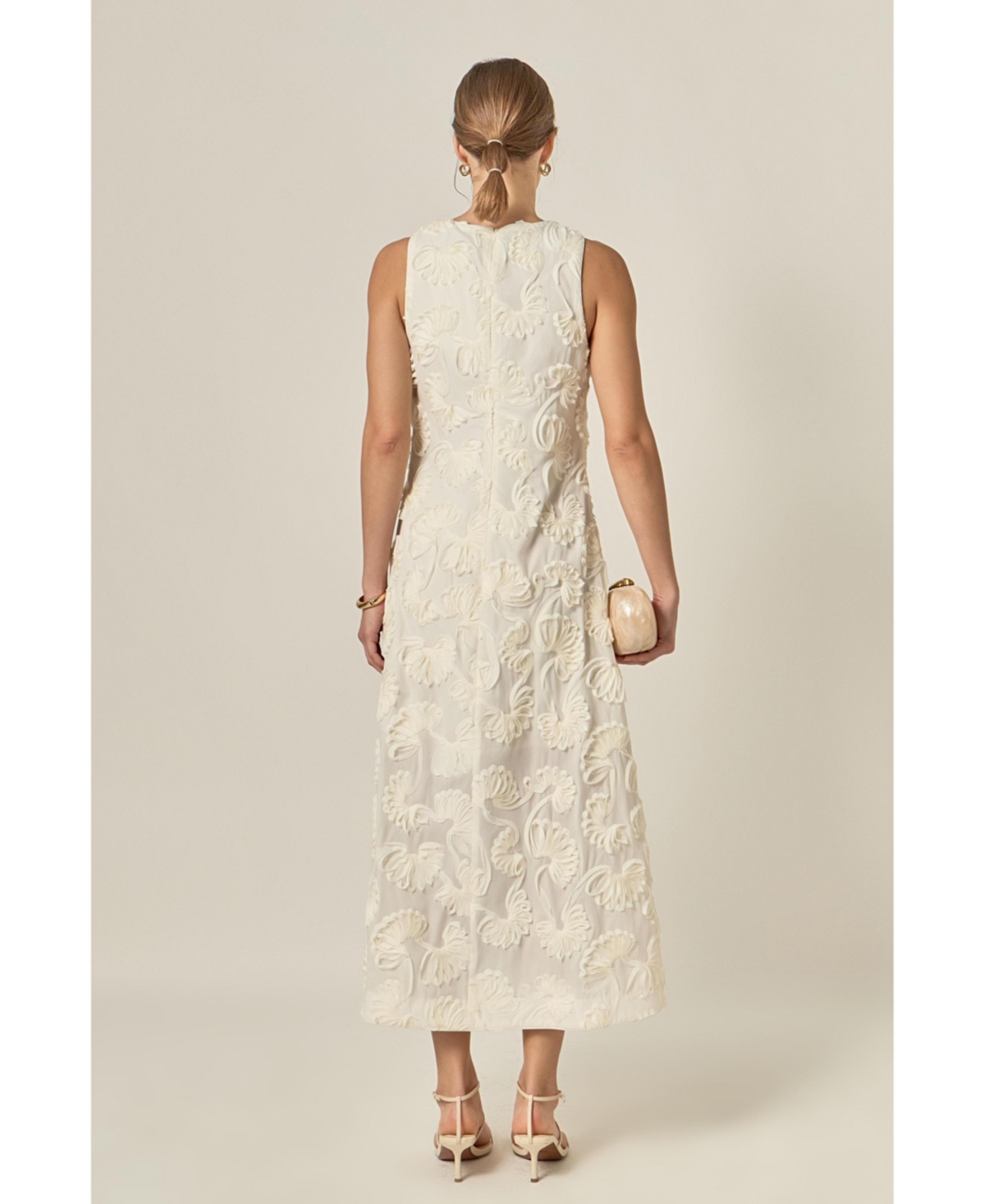 English Factory Women's Shell Sleeveless Midi Dress