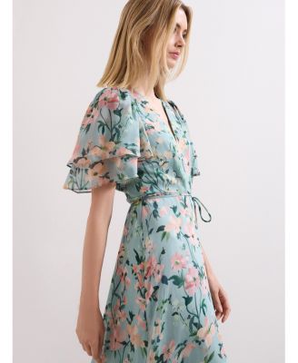 Women's Violet V-Neck Maxi Dress