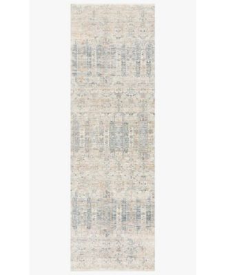 Pandora PAN-02 Ivory/Mist 2'6" x 12' Runner Area Rug