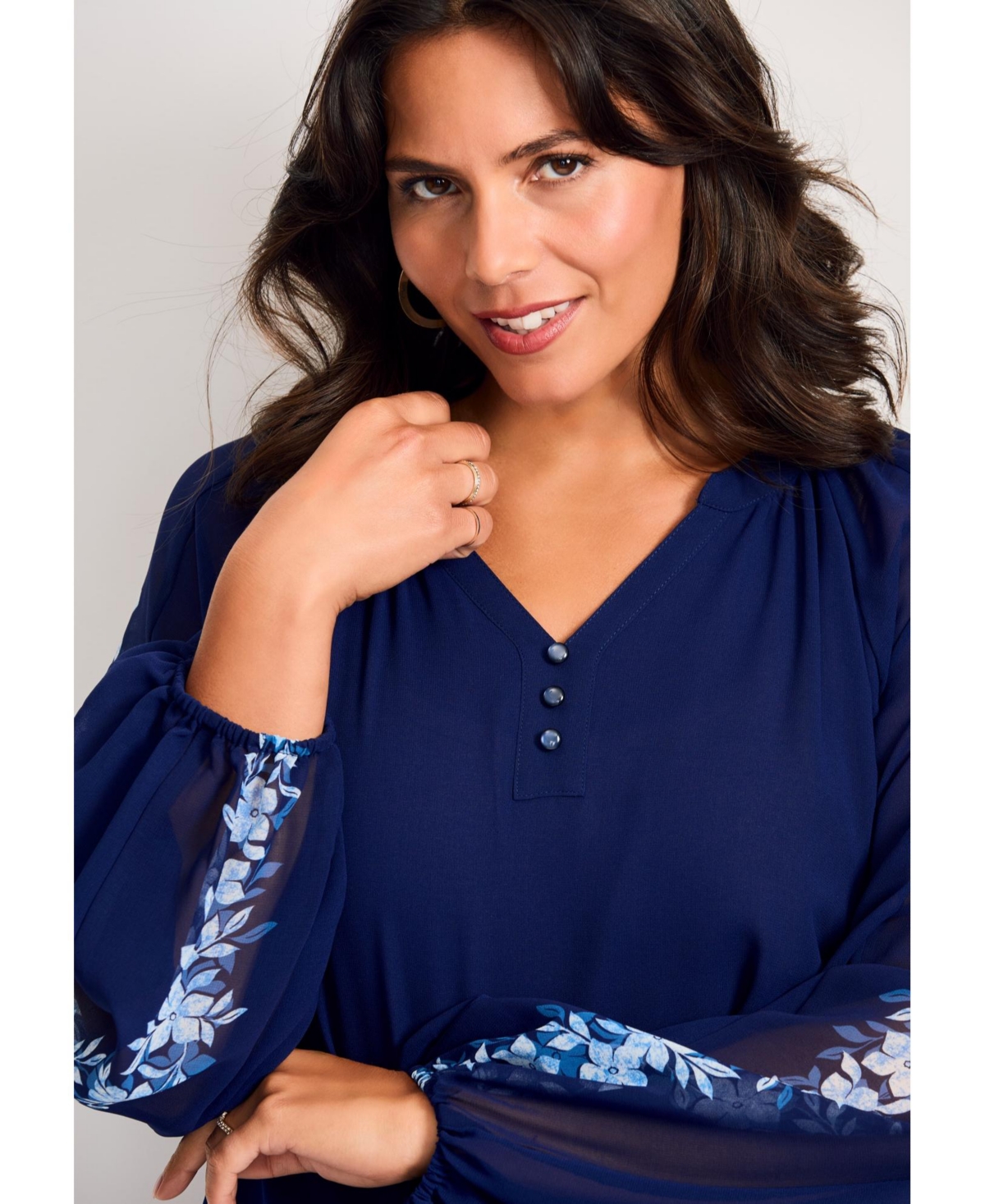 Avenue Women's Double Layered Poet Blouse