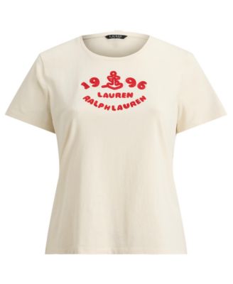 Plus Size Embroidered Logo T-Shirt