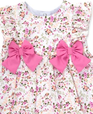 Baby Girls' Floral Bubble Romper & Headband, 2-Piece Set