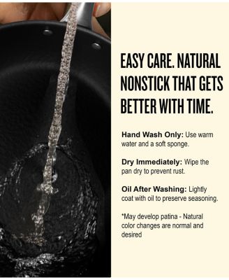 Black Angus 11-inch Carbon Steel Frying Pan - Pre-Seasoned & Oven Safe