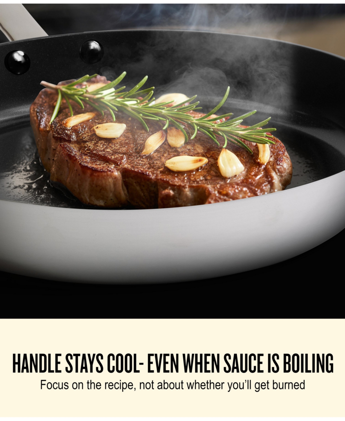 Alva Maestro Nonstick Stainless Steel Frying Pan – 5-Ply