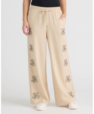 Women's Pull On Embroidered Trouser