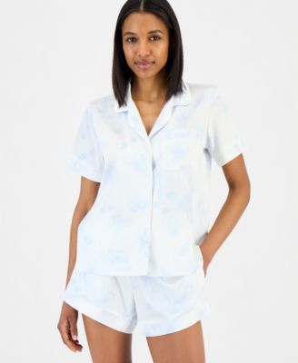 Women's Stretch Satin Short-Sleeve Pajama Set