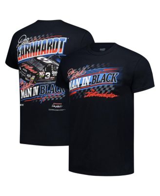 Men's Black Dale Earnhardt 1-Spot Man in Black T-Shirt