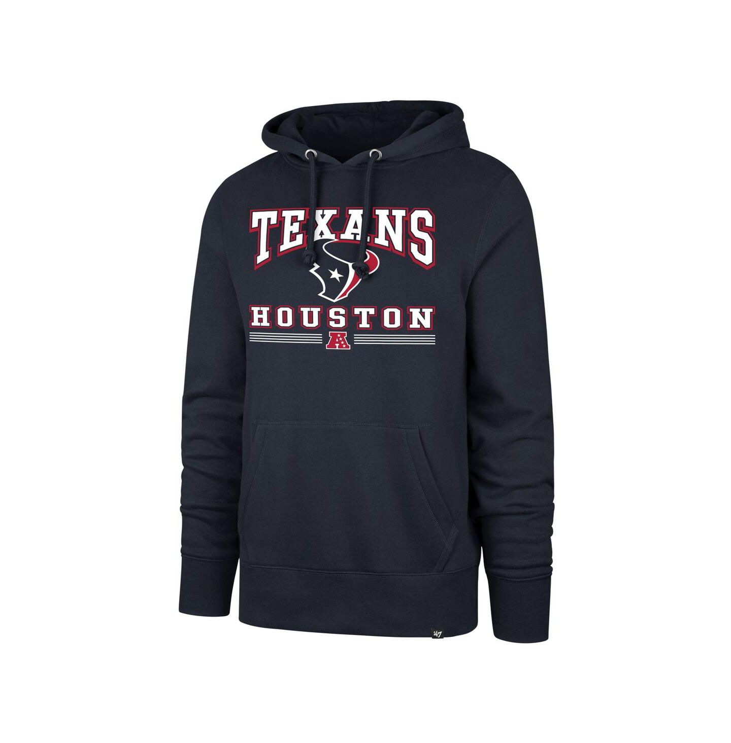 Мужское худи '47 Brand Navy Houston Texans Packed House Headline Pullover — фото 3