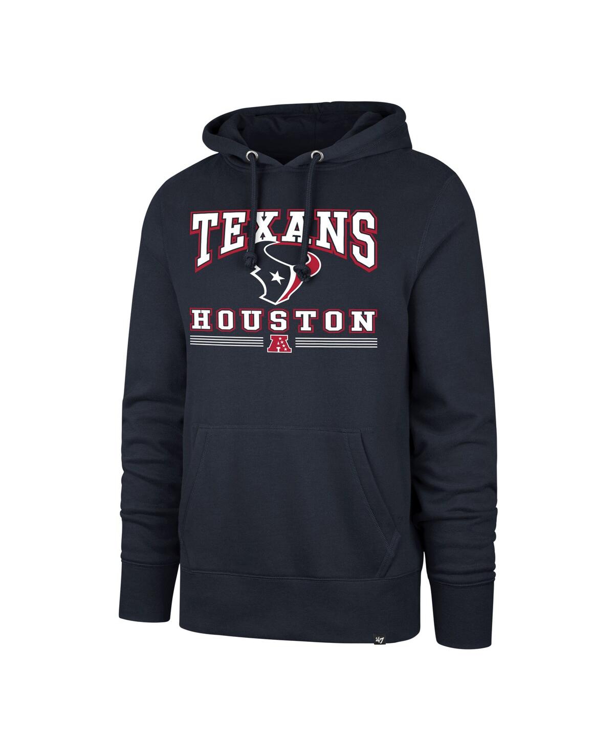 '47 Brand Men's Navy Houston Texans Packed House Headline Pullover Hoodie