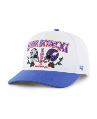 Men's White/Royal NFL Multi-Team Throwback Dueling Logos Adjustable Hitch Hat