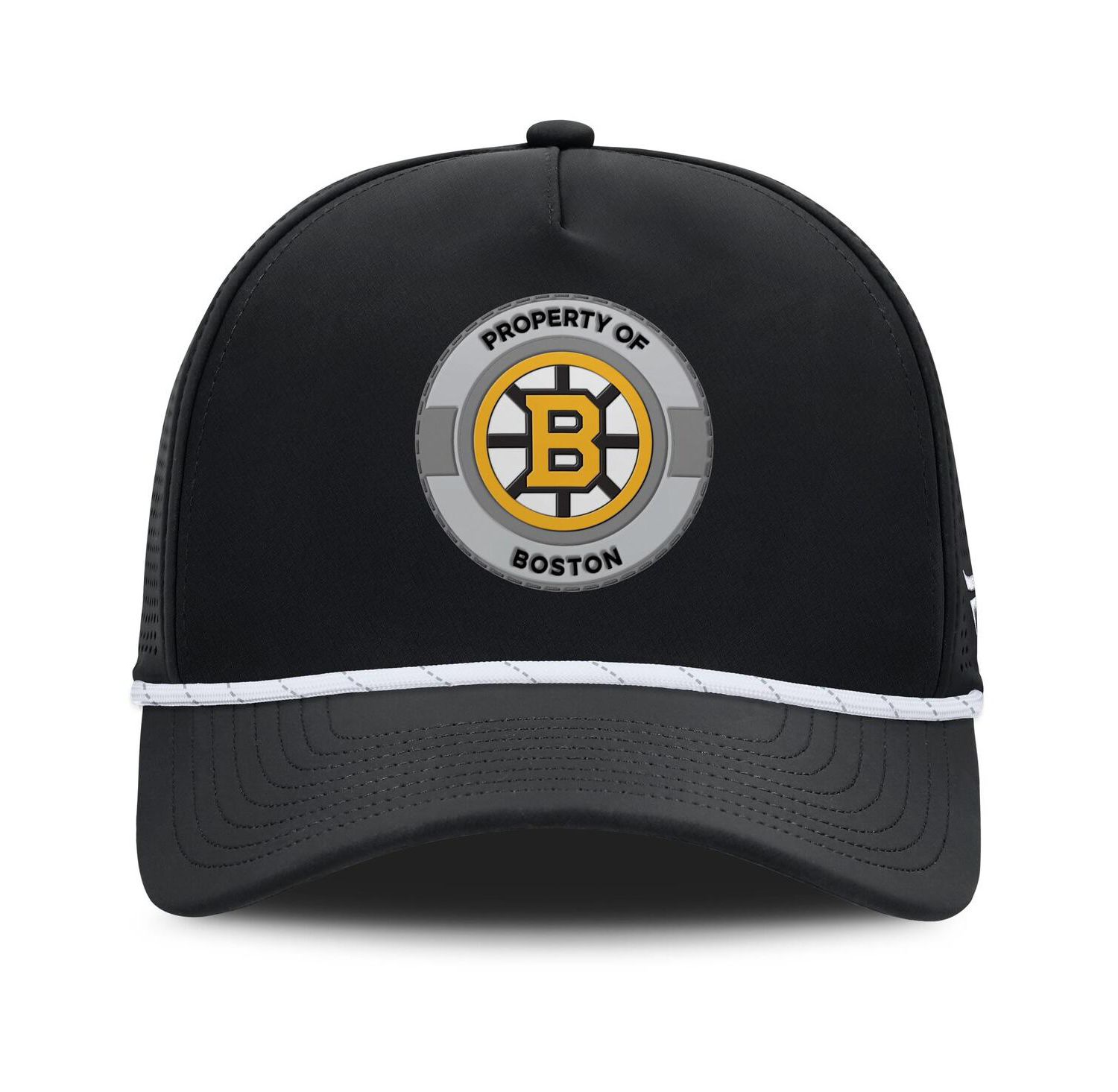 Men's Black Boston Bruins Authentic Pro Rink Adjustable Hat