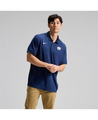Men's Navy USA Baseball 2026 World Baseball Classic Victory Striped Dri-FIT Polo Shirt