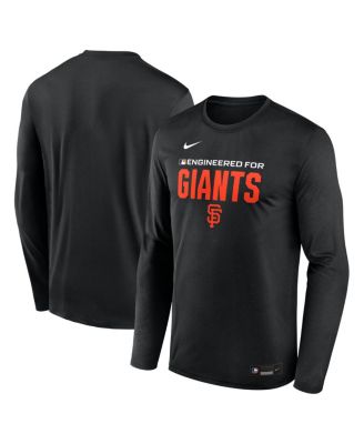 Men's Black San Francisco Giants Authentic Collection Legend Dri-FIT Long Sleeve T-Shirt