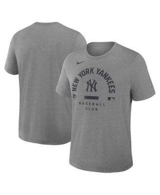 Men's Heather Charcoal New York Yankees Authentic Collection Early&nbsp;Work Tri-Blend Dri-FIT T-Shirt