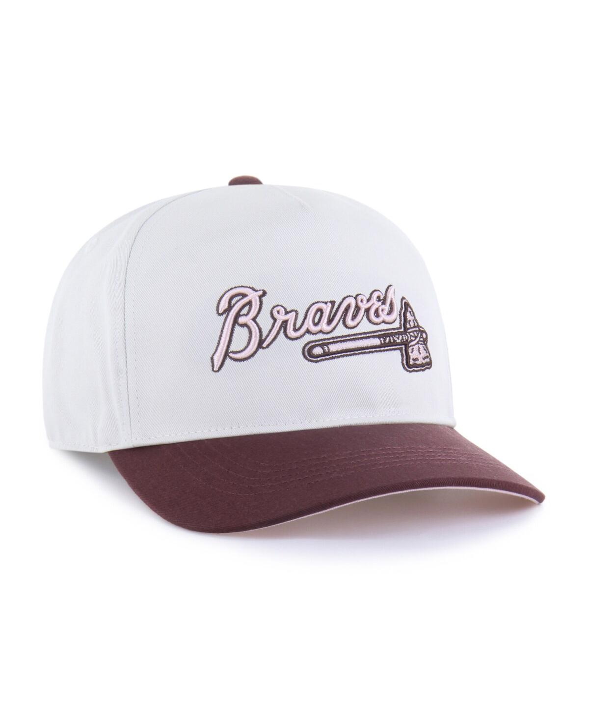 '47 Brand Men's Women's Stone/Burgundy Atlanta Braves Love Letter Adjustable Hitch Hat