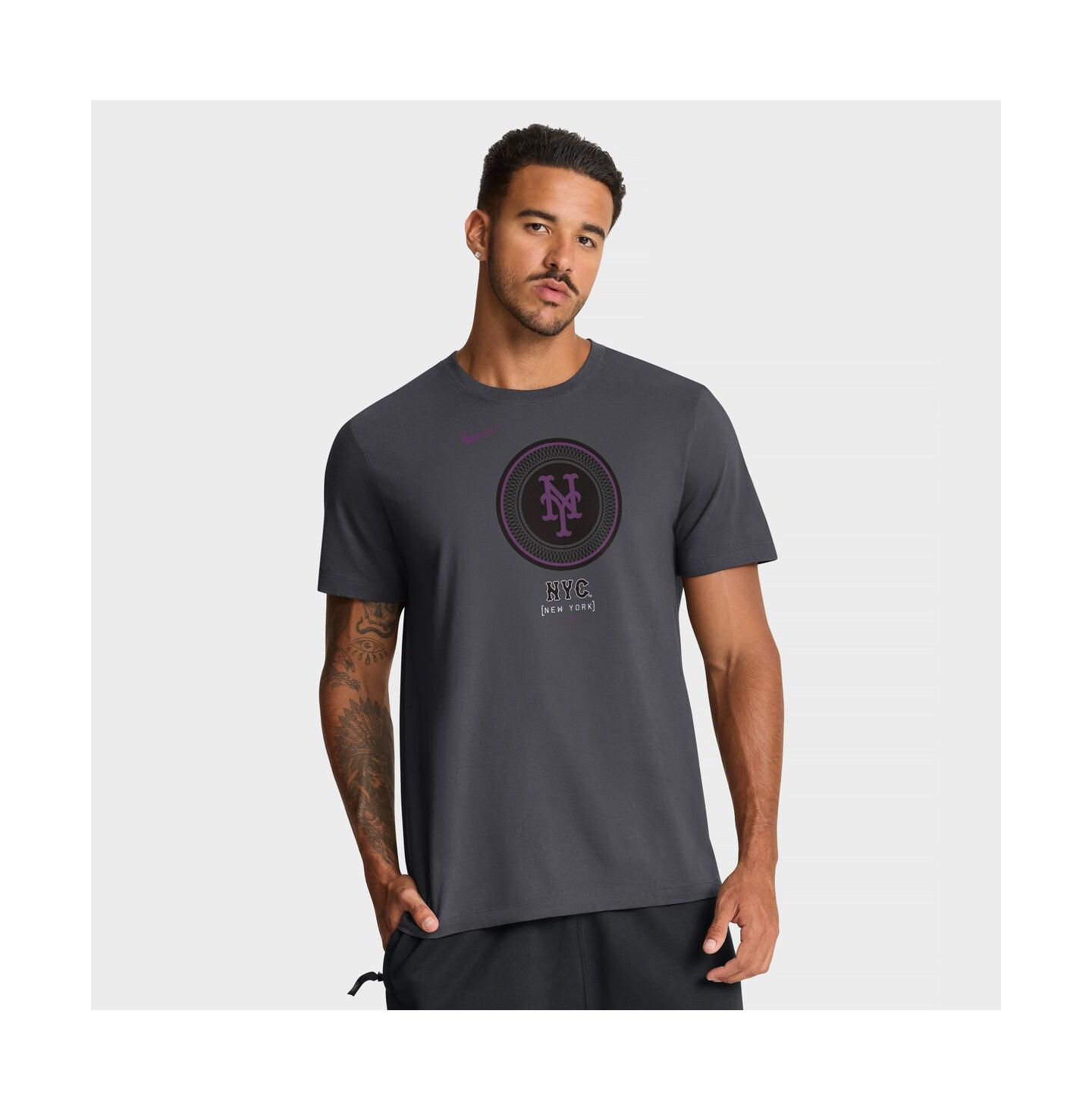 Мужская футболка Nike Anthracite New York Mets City Connect Wordmark — фото 1