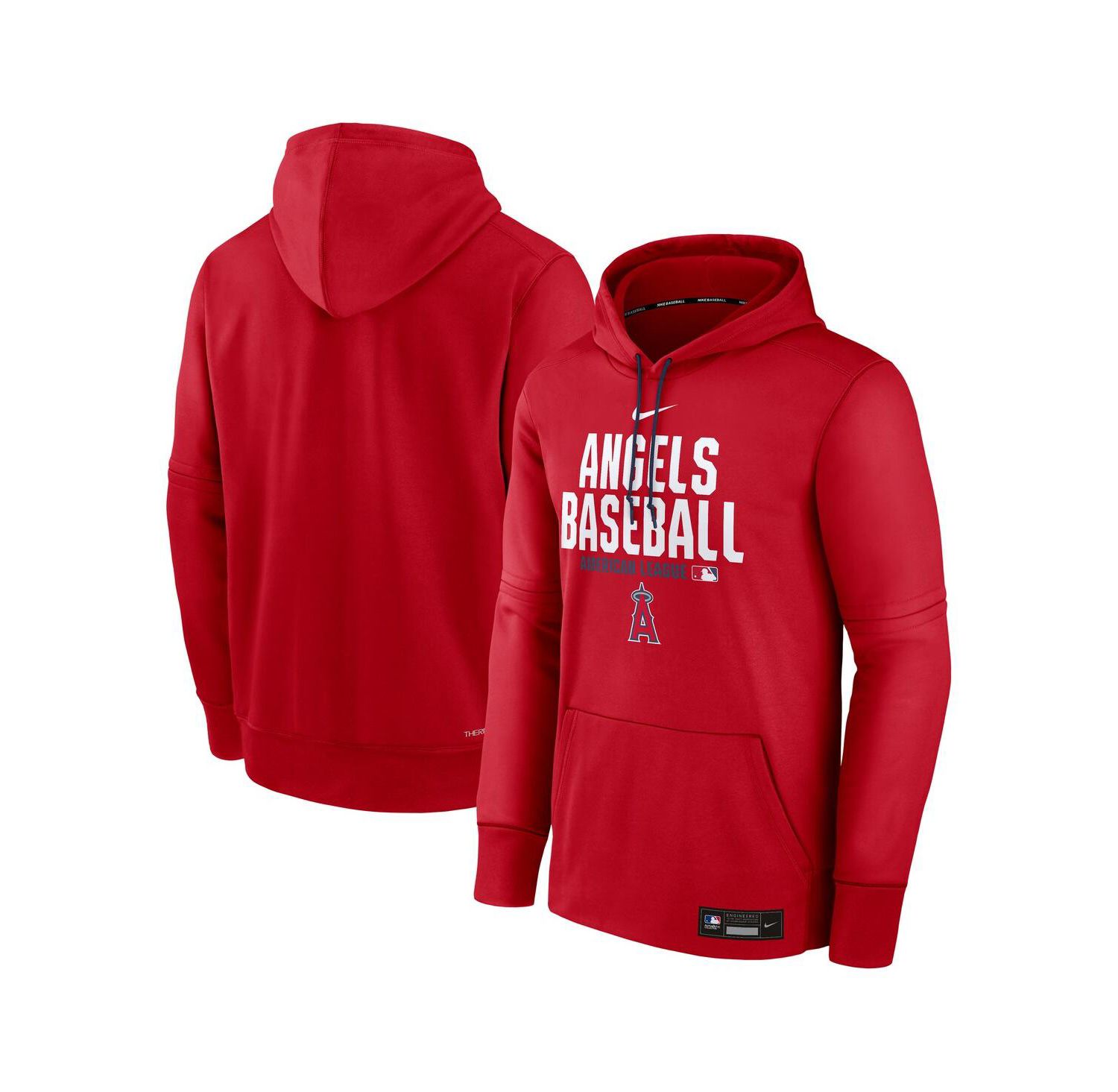 Men's Red Los Angeles Angels Authentic Collection Therma-FIT Hoodie