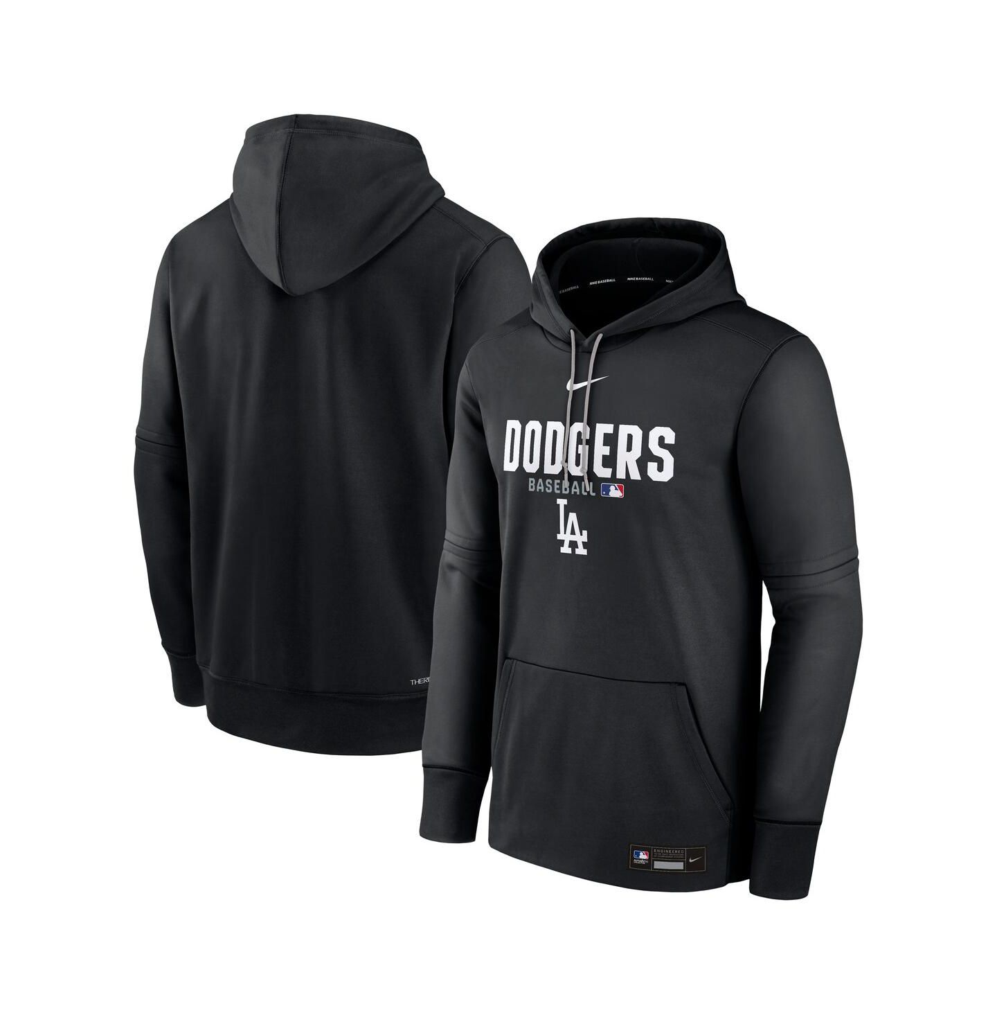 Мужское худи Nike Black Los Angeles Dodgers Authentic Collection Therma-FIT — фото 1
