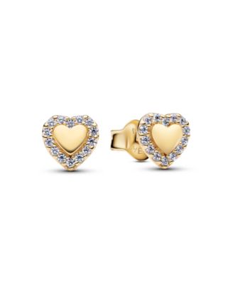 Heart Halo Stud Earrings