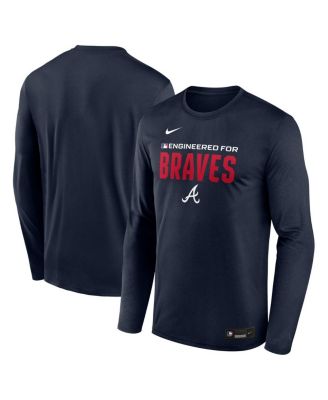 Men's Navy Atlanta Braves Authentic Collection Legend Dri-FIT Long Sleeve T-Shirt