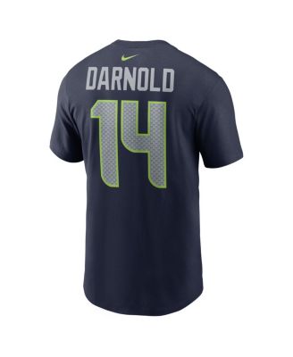 Men's Sam Darnold College Navy Seattle Seahawks Super Bowl LX Patch Name & Number T-Shirt