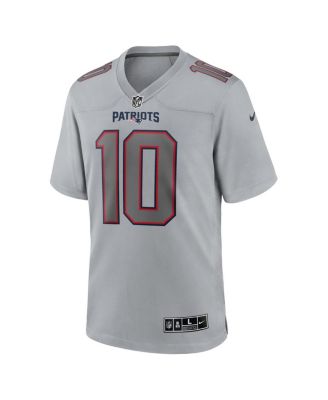 Men's Drake Maye Gray New England Patriots Atmosphere Fashion Game Jersey