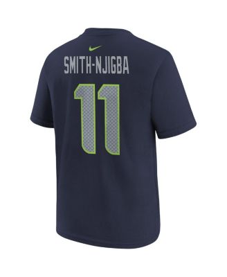 Big Boys and Girls Jaxon Smith-Njigba College Navy Seattle Seahawks Super Bowl LX Patch Name & Number T-Shirt