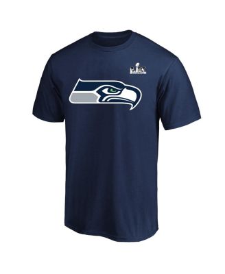 Men's Jaxon Smith-Njigba College Navy Seattle Seahawks Super Bowl LX Patch Big & Tall Name & Number T-Shirt